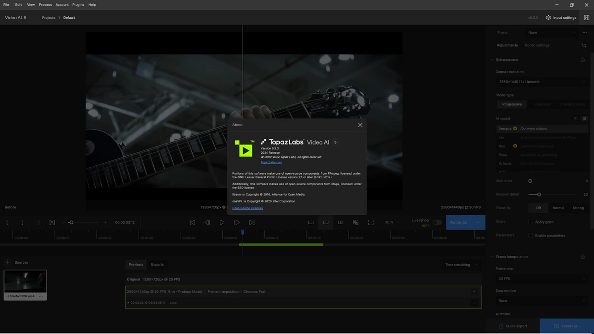 Редактор видео Topaz Video AI 5.3.3 (x64) Полная + Портативная версии by elchupacabra — изображение 1