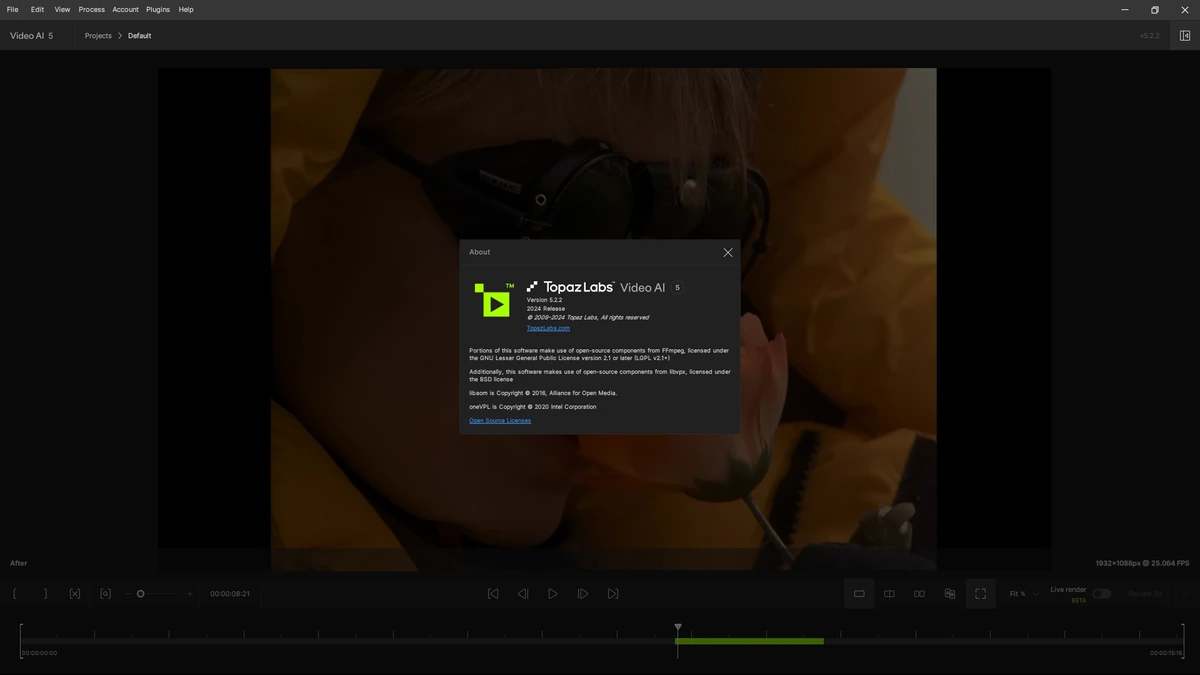 Topaz Video AI 5.2.2 — изображение 1