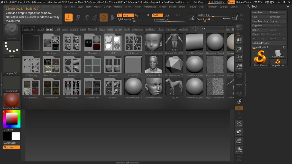 Трехмерное моделирование Maxon ZBrush 2023.1 — изображение 1