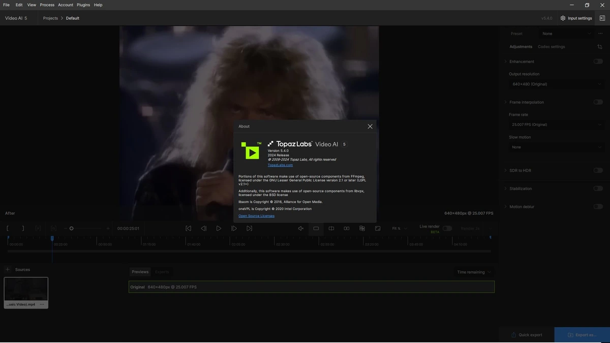 Улучшение качества видео Topaz Video AI 5.4.0 (x64) RePack by KpoJIuK — изображение 1