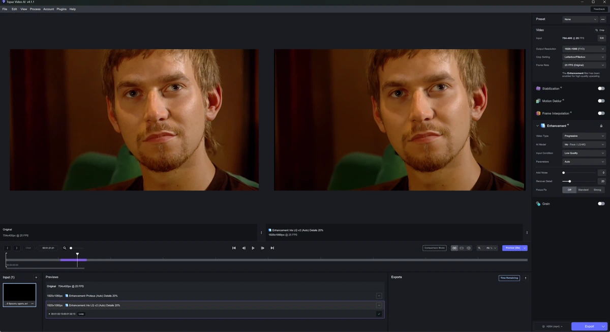 Улучшение видео Topaz Video AI 4.1.1 Repack + Portable by elchupacabra — изображение 1