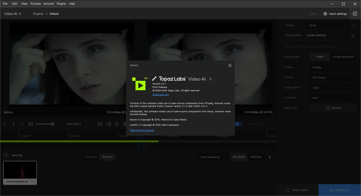 Улучшение видео Topaz Video AI 5.3.1 — изображение 1