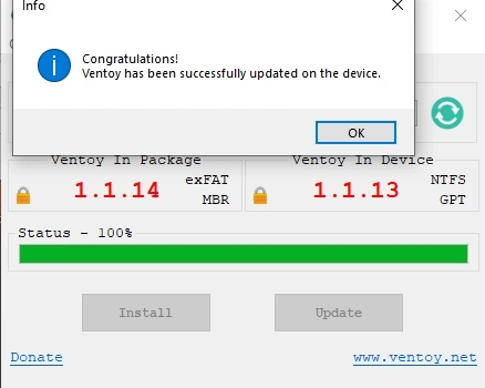 Универсальная загрузочная флешка Ventoy 1.1.14 — изображение 1
