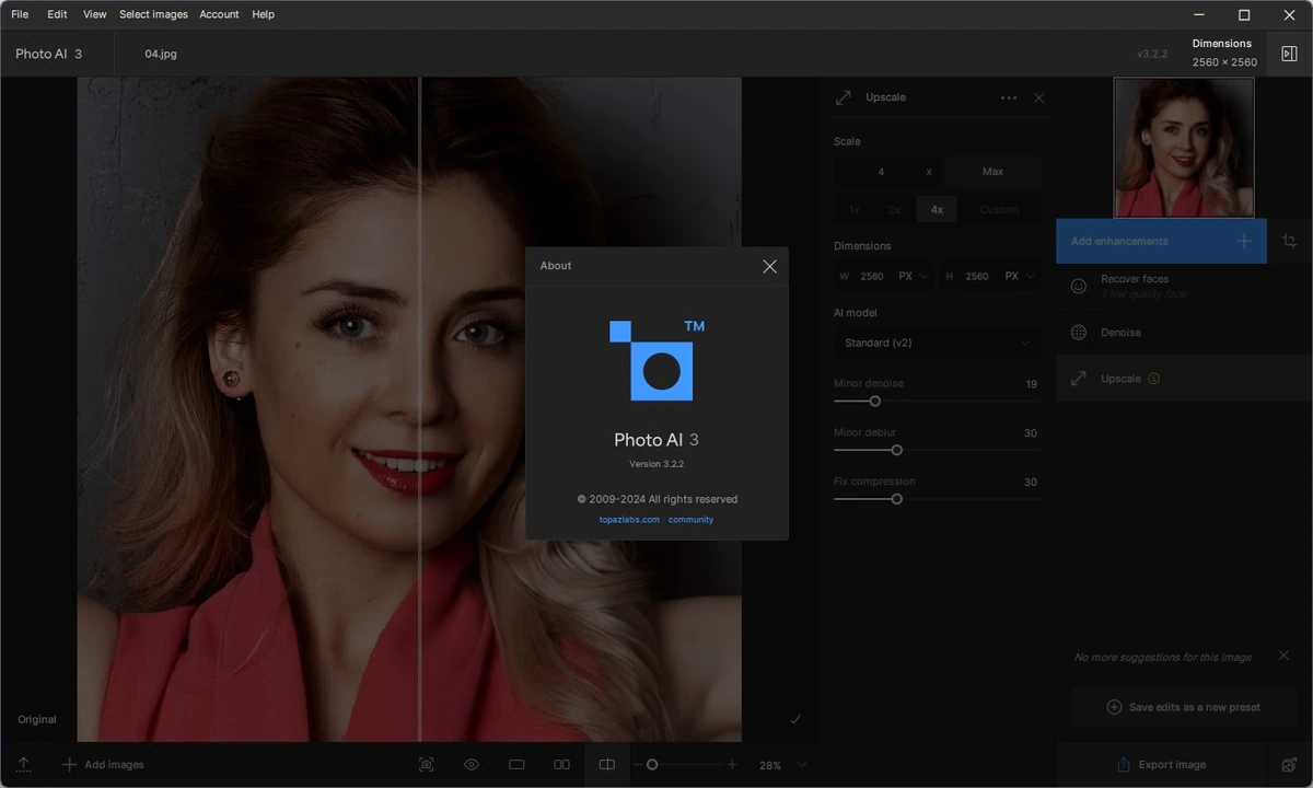 Увеличение фото Topaz Photo AI 3.2.2 Полная + Портативная версии by elchupacabra — изображение 1