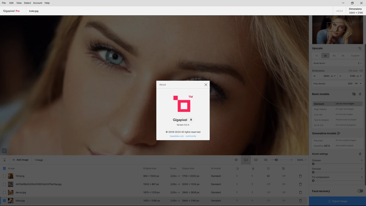 Увеличение изображений без размытости Topaz Gigapixel AI 8.2.0 PreRELEASE by elchupacabra — изображение 1