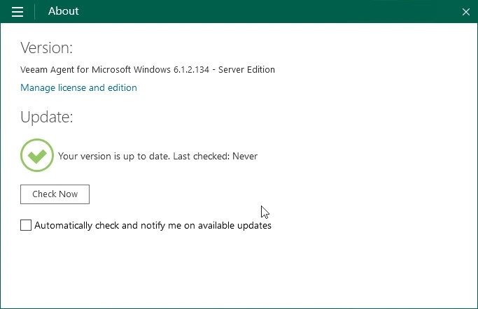 Veeam Agent 6.1.2.134 — изображение 1