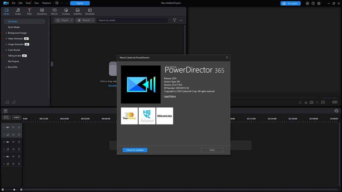 Видеоредактор CyberLink PowerDirector 365 23.4.1716.0 by 7997 — изображение 1