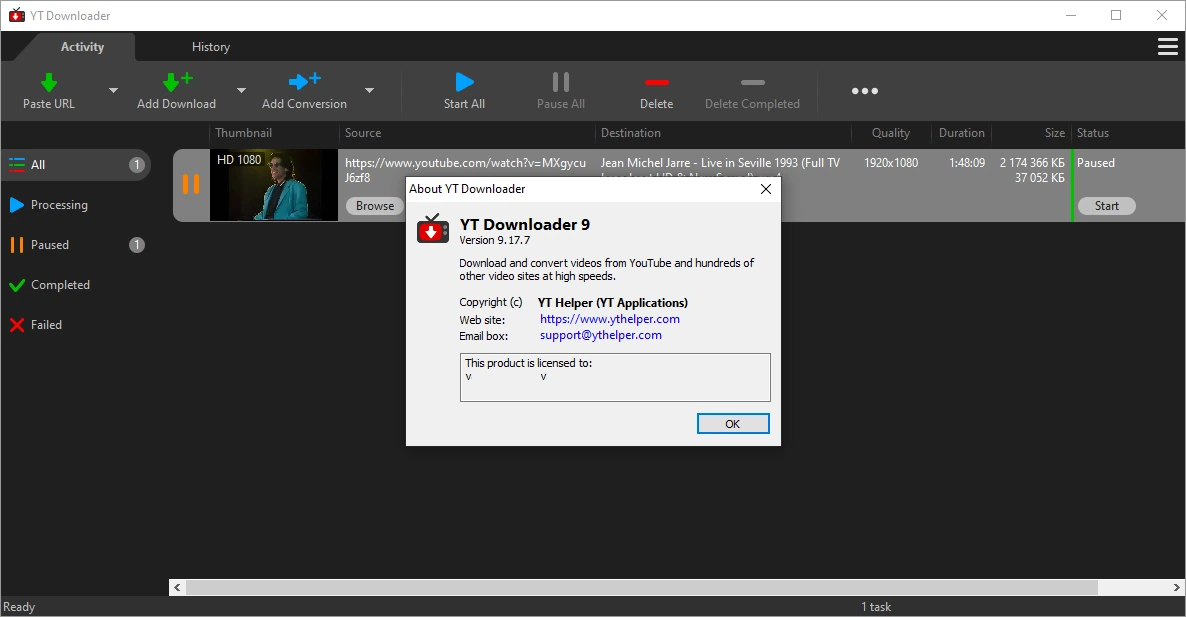 Видеозагрузчик YT Downloader 9.17.7 — изображение 1