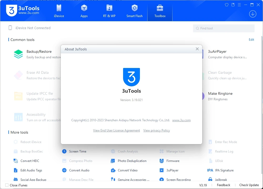 Восстановление мобильных устройств 3uTools 3.19 — изображение 1