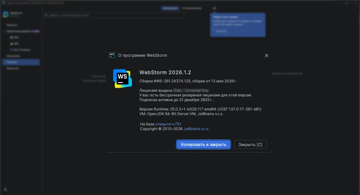 Jetbrains WebStorm 2026.1.2 by IDE`a — изображение 1