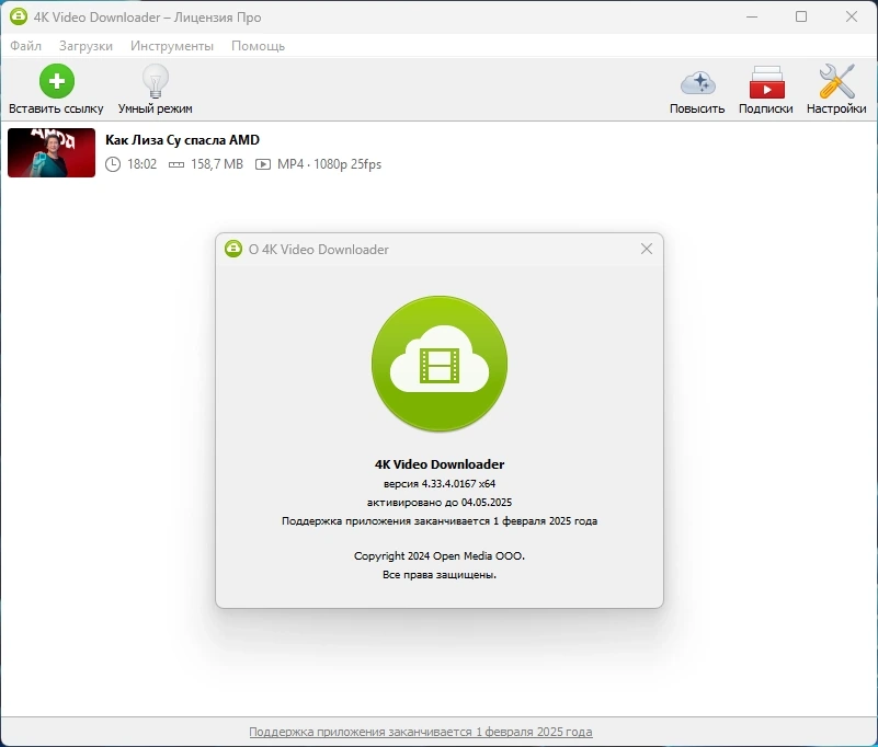 4K Video Downloader видеозагрузчик 4.33.4.0167 by Dodakaedr — изображение 1