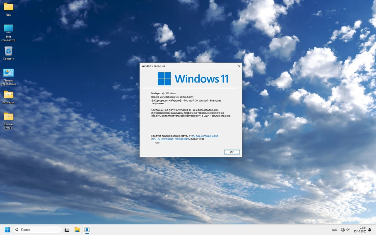 Windows 11 Pro 25H2 LITE - для слабых ноутбуков и ПК 26200.6899 by Revision — изображение 1