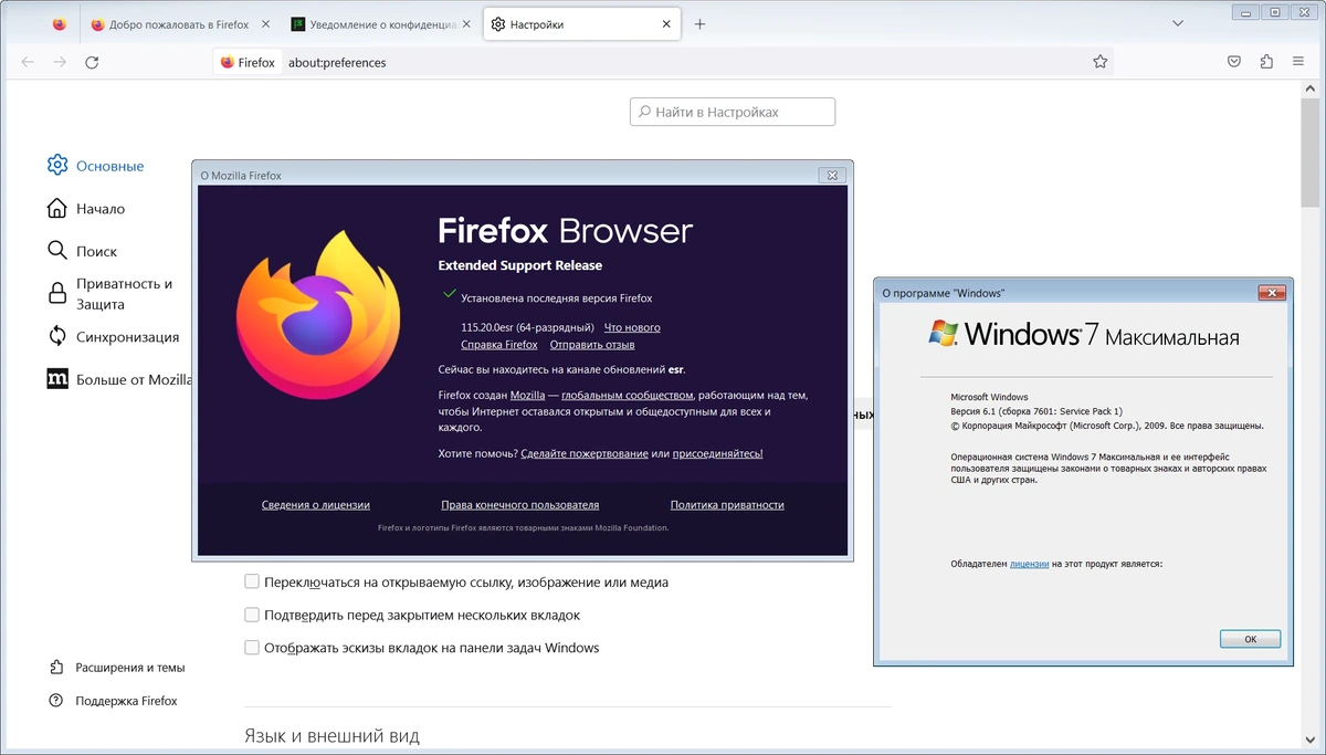 Браузер для старых ПК Firefox Browser ESR 115.20.0 — изображение 1