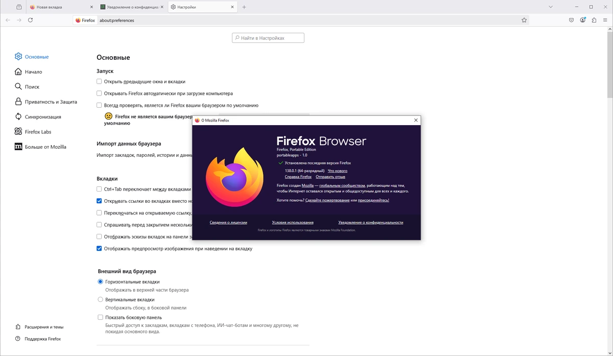 Браузер Мозилла Firefox Browser 138.0.1 by PortableApps — изображение 1
