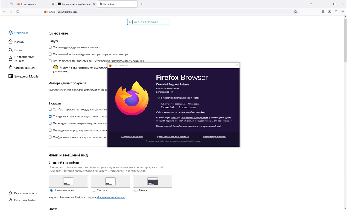 Браузер на флешке Firefox Browser ESR 128.9.0 by PortableApps — изображение 1