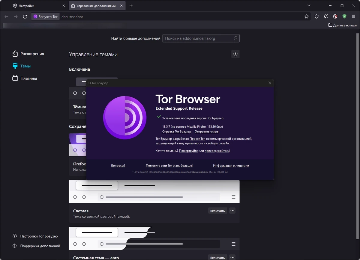 Браузер с шифрованием трафика Tor Browser Bundle 13.5.7 — изображение 1