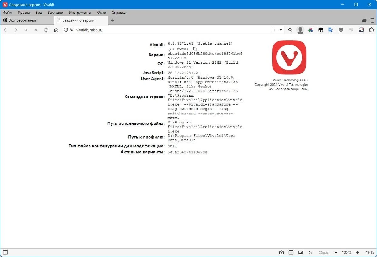Браузер - Vivaldi 6.6.3271.48 include standalone — изображение 1