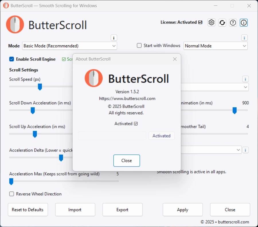 ButterScroll 1.5.2 — изображение 1