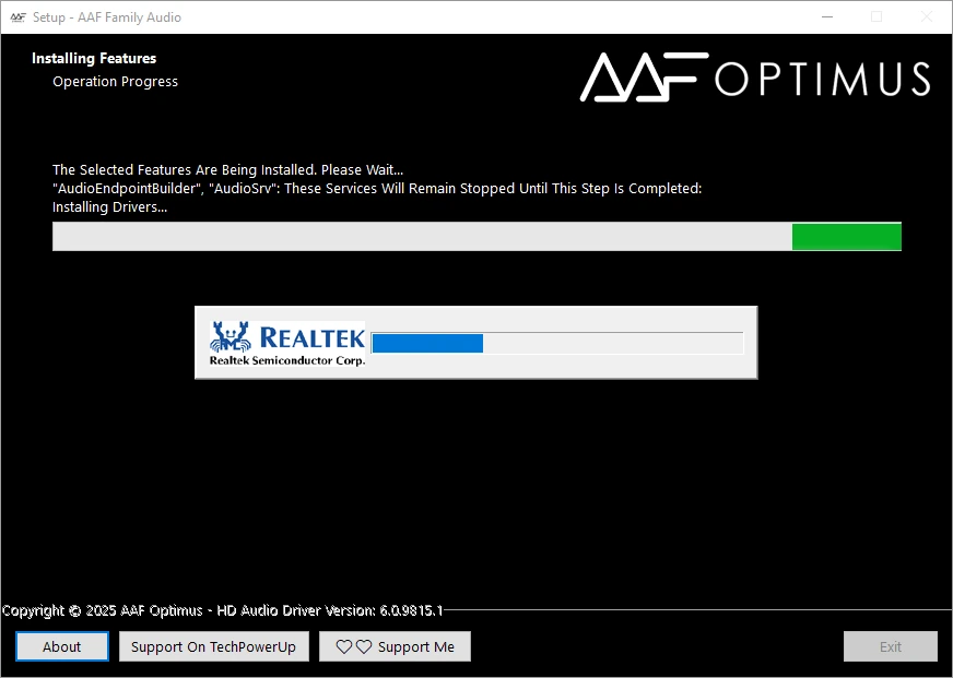 Аудиодрайвер AAF Family DCH Audio Realtek 10.11.9815.1 Mod by AlanFinotty — изображение 1