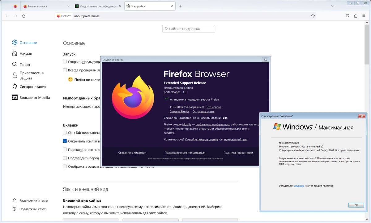 Быстрый браузер Firefox Browser ESR 115.23.0 by PortableApps — изображение 1