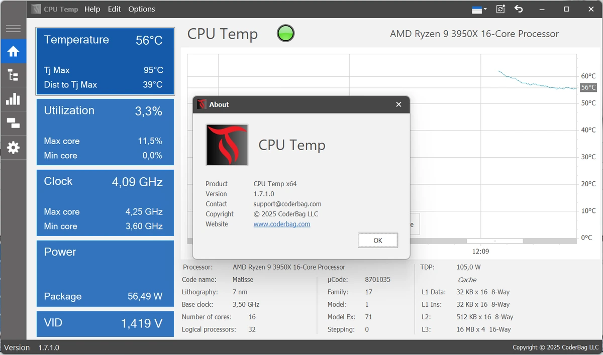 CPU Temp 1.7.1.0 — изображение 1