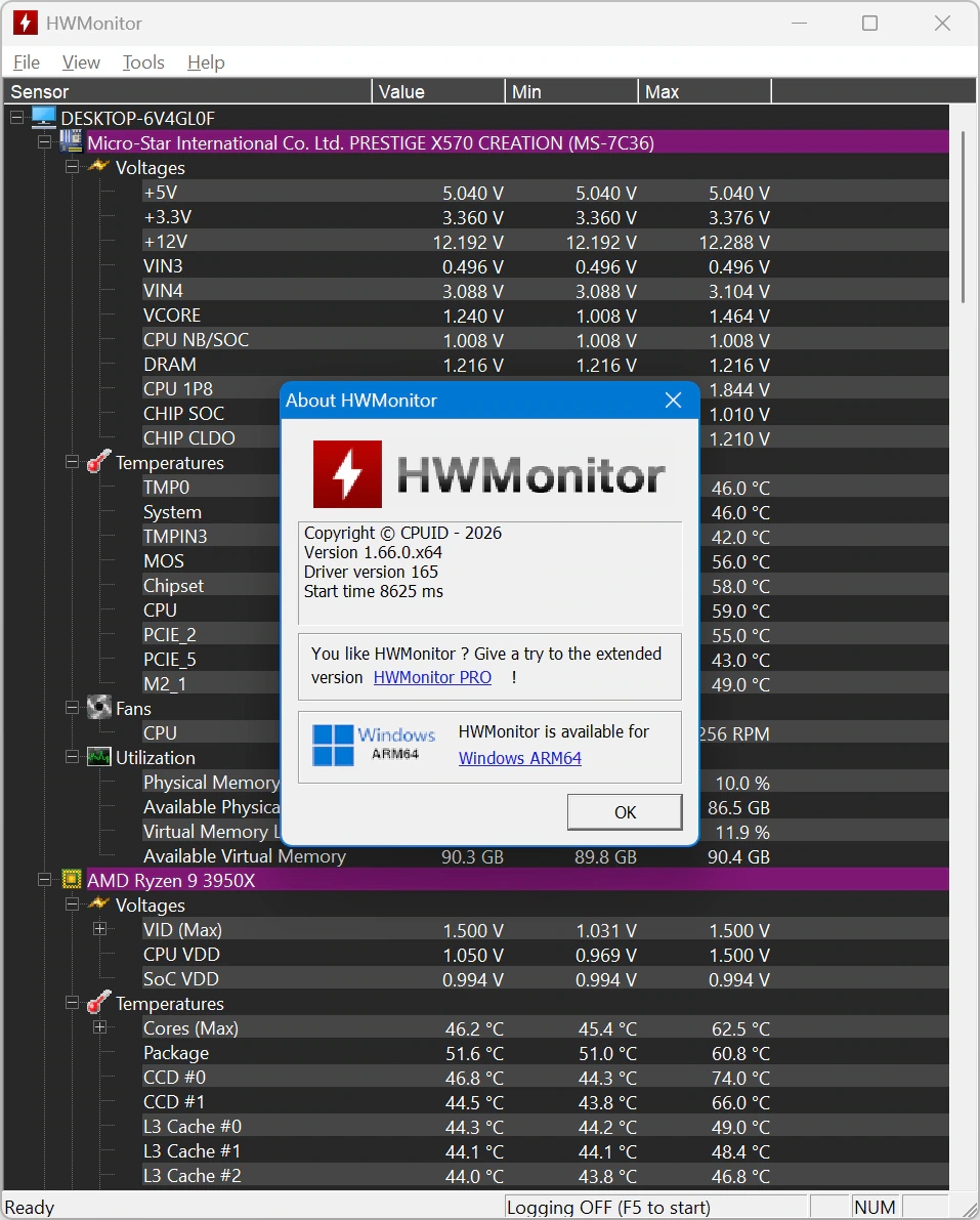 CPUID HWMonitor для ПК 1.66 + Portable — изображение 1