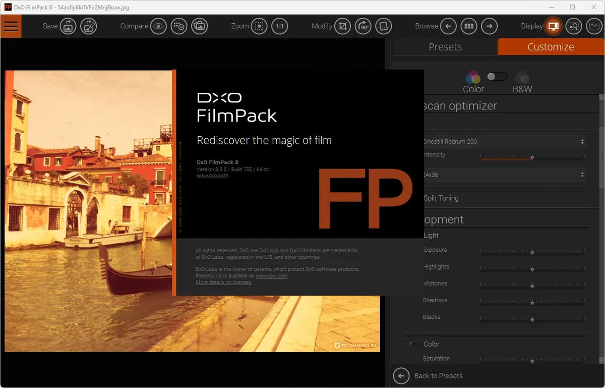 DxO FilmPack 8.3.0 Build 755 by conservator — изображение 1