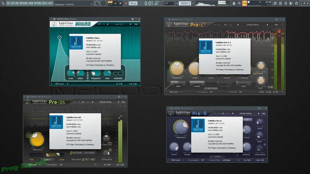FabFilter набор звуковых плагинов - Total Bundle v2020.06.11 VST, VST3, RTAS, AAX (x86/x64) — изображение 1