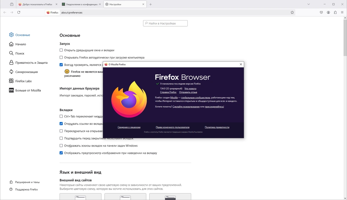 Браузер для ПК Firefox Browser 134.0 — изображение 1