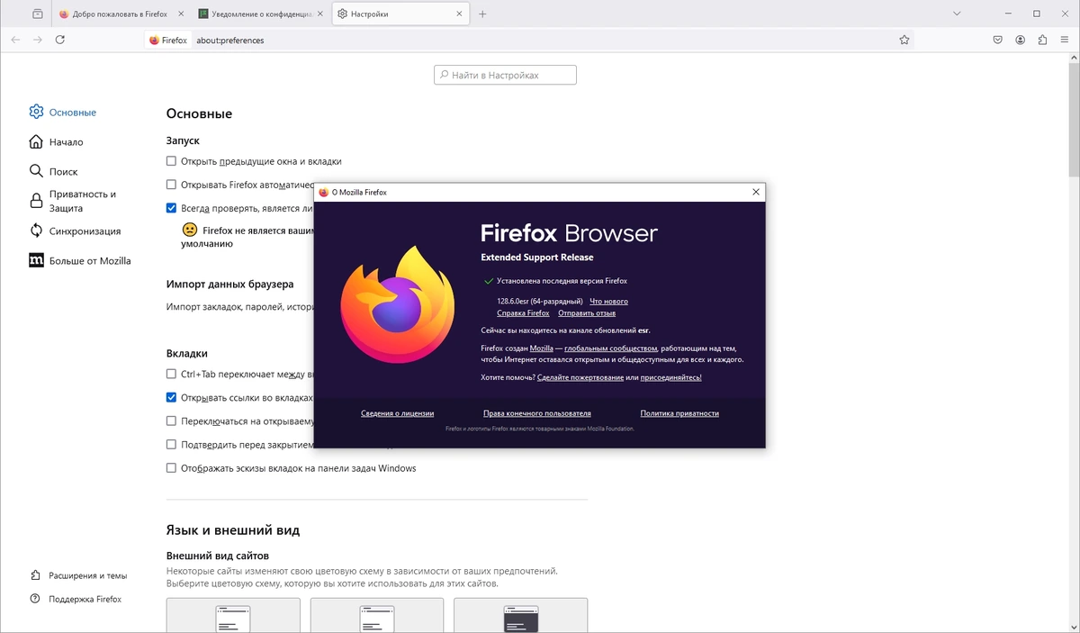 Интернет браузер Firefox Browser ESR 128.6.0 — изображение 1