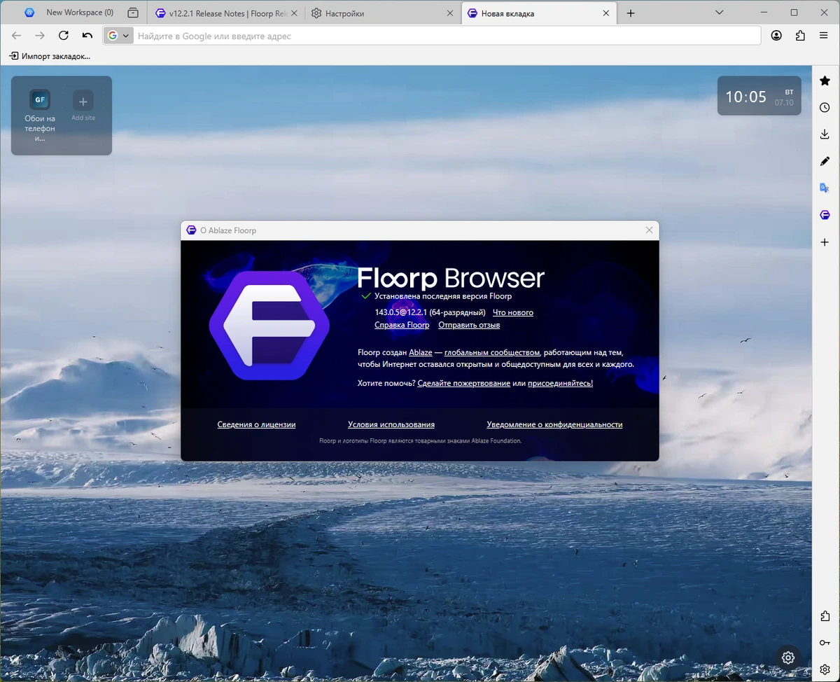 Floorp Browser 12.2.1 + Portable — изображение 1