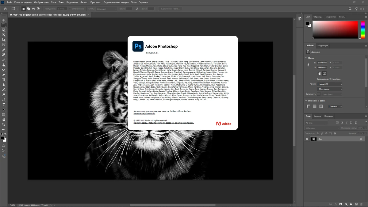 Фотошоп Adobe Photoshop 2025 26.8.1.8 Full by 7997 — изображение 1