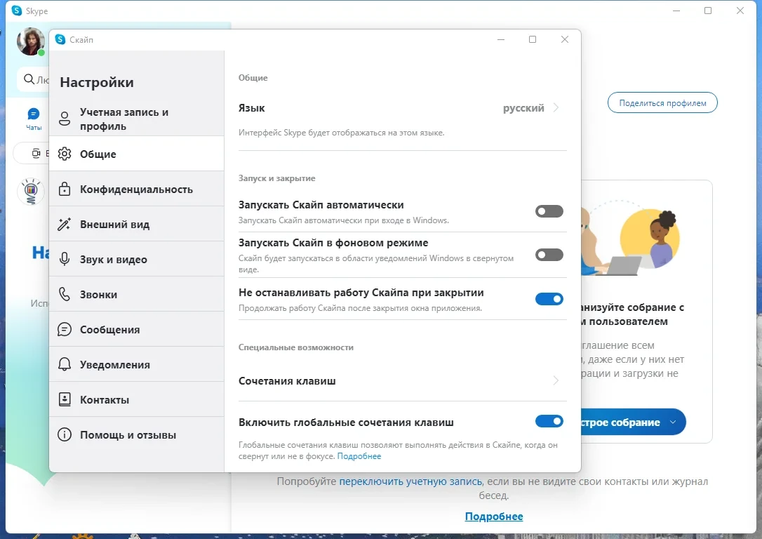 Голосовой мессенджер Skype 8.97.0.404 by KpoJIuK — изображение 1