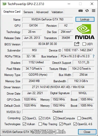 GPU-Z 2.37.0 + ASUS_ROG — изображение 1