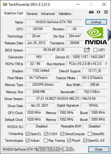 GPU-Z 2.41.0 + ASUS_ROG — изображение 1