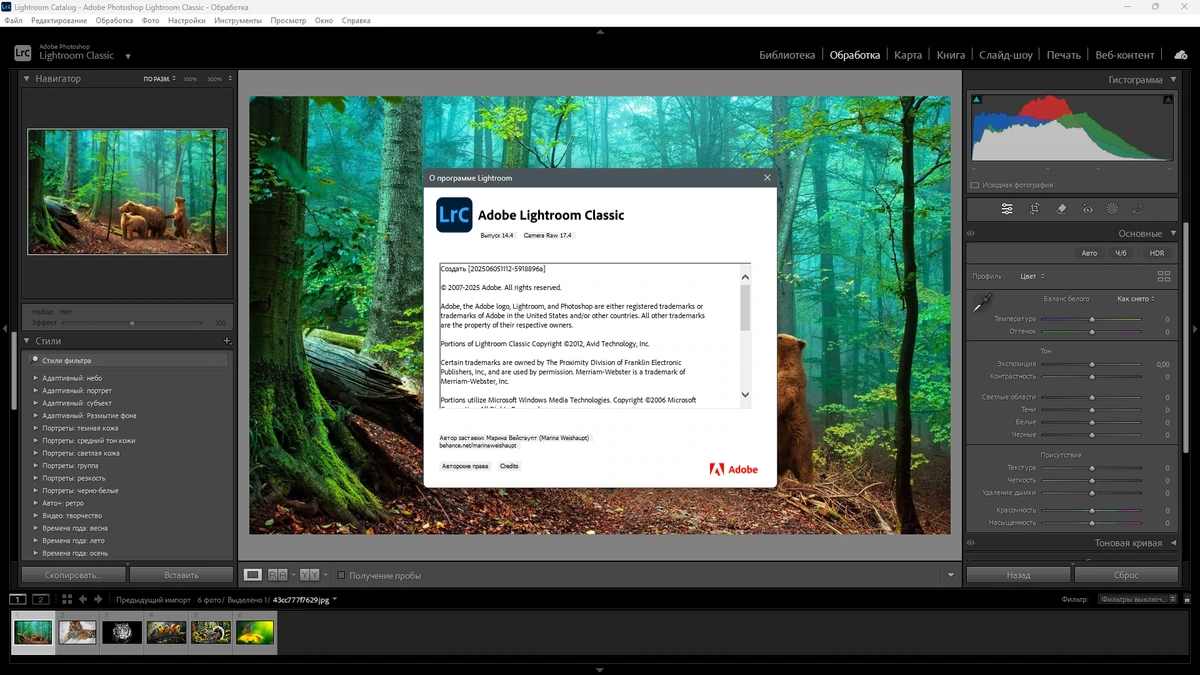 Графический редактор Adobe Photoshop Lightroom Classic 2025 14.4.0.8 by KpoJIuK — изображение 1