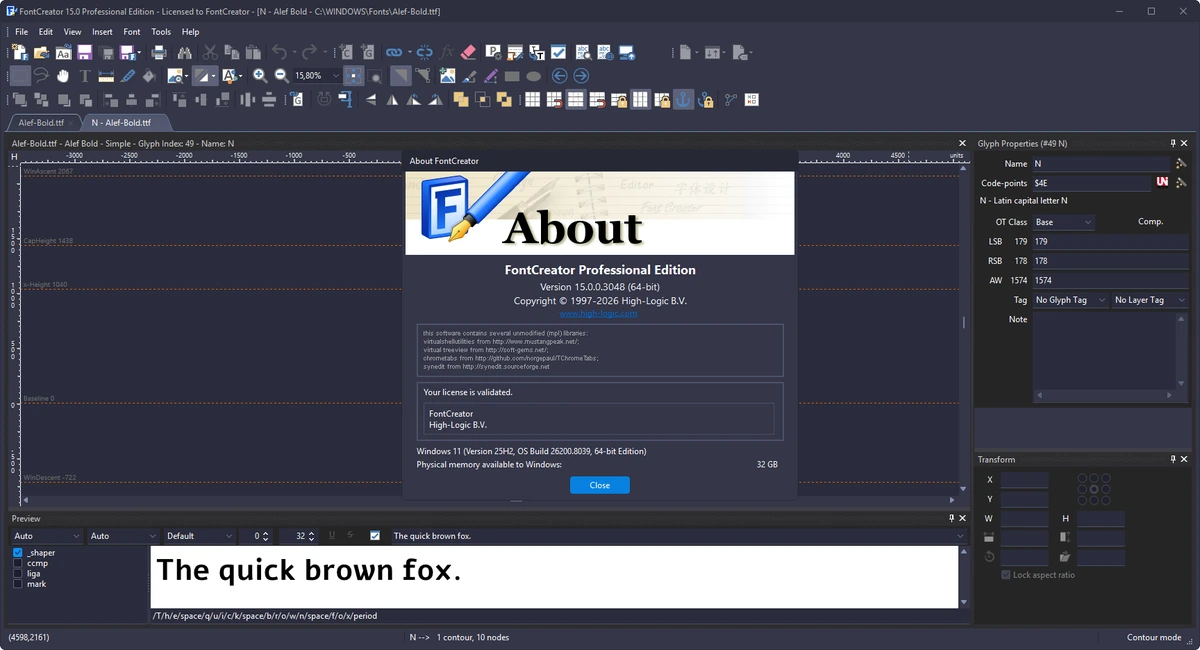 High-Logic FontCreator Professional 15.0.0.3048 by elchupacabra — изображение 1