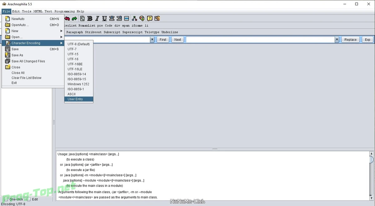 HTML редактор - Arachnophilia 5.5 Build 2944 — изображение 1
