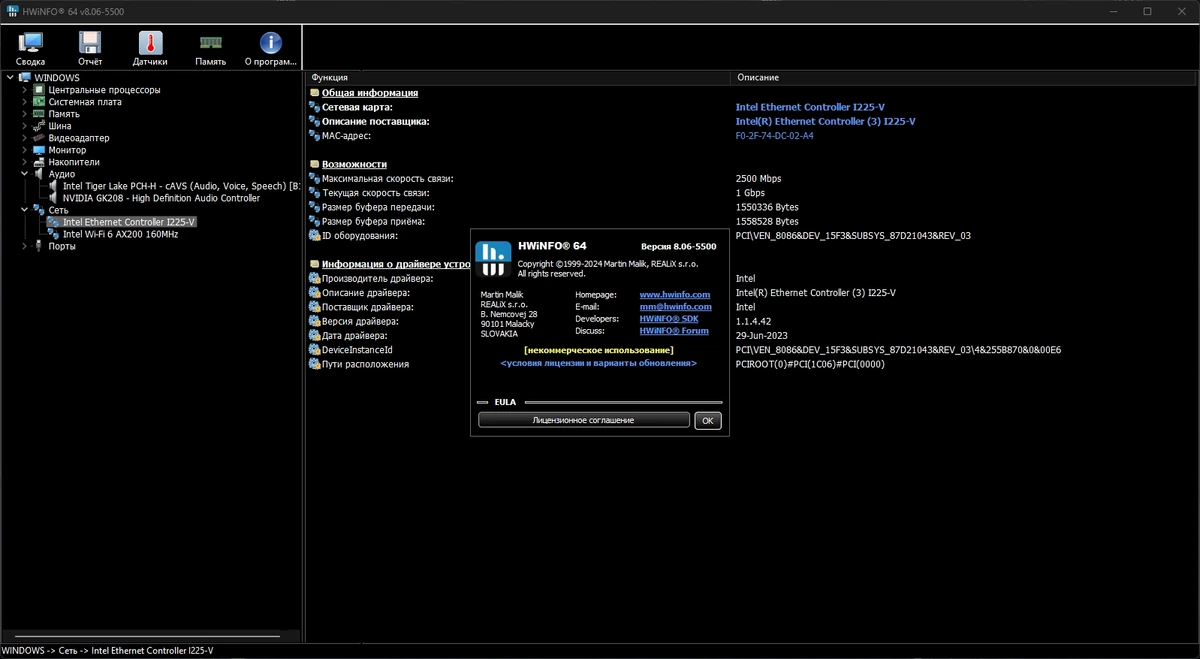 HWiNFO 8.06 Build 5500 + Portable — изображение 1