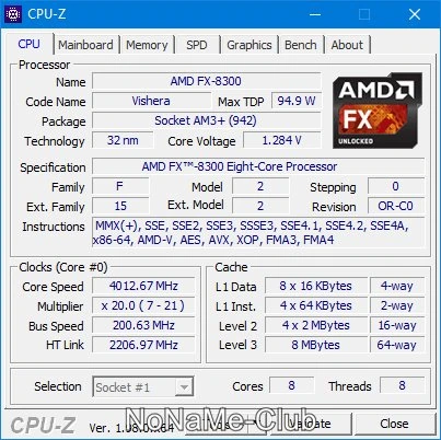 Информация о процессоре - CPU-Z 1.98.0 + Portable — изображение 1