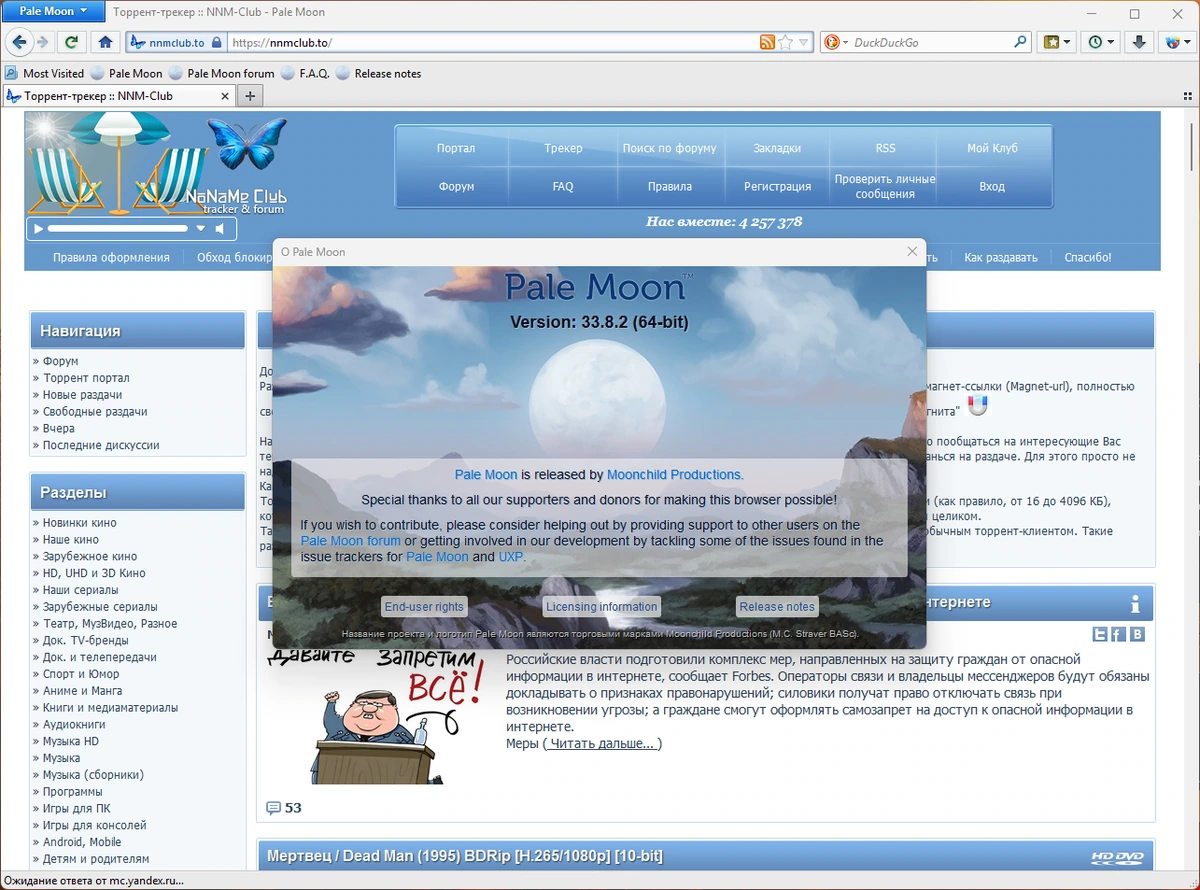Браузер Pale Moon 33.8.2 + Portable — изображение 1