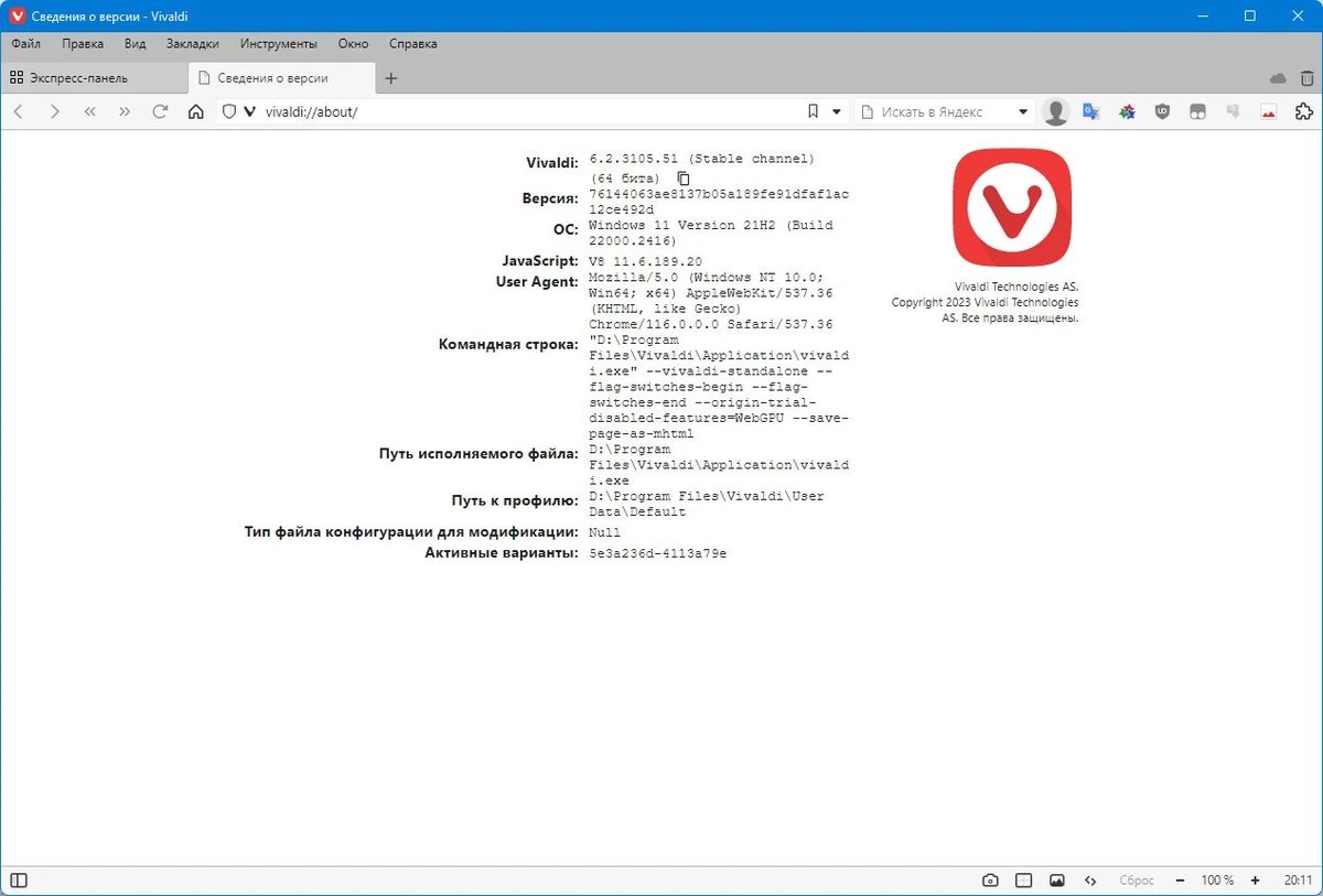 Интернет обозреватель - Vivaldi 6.2.3105.51 include standalone — изображение 1