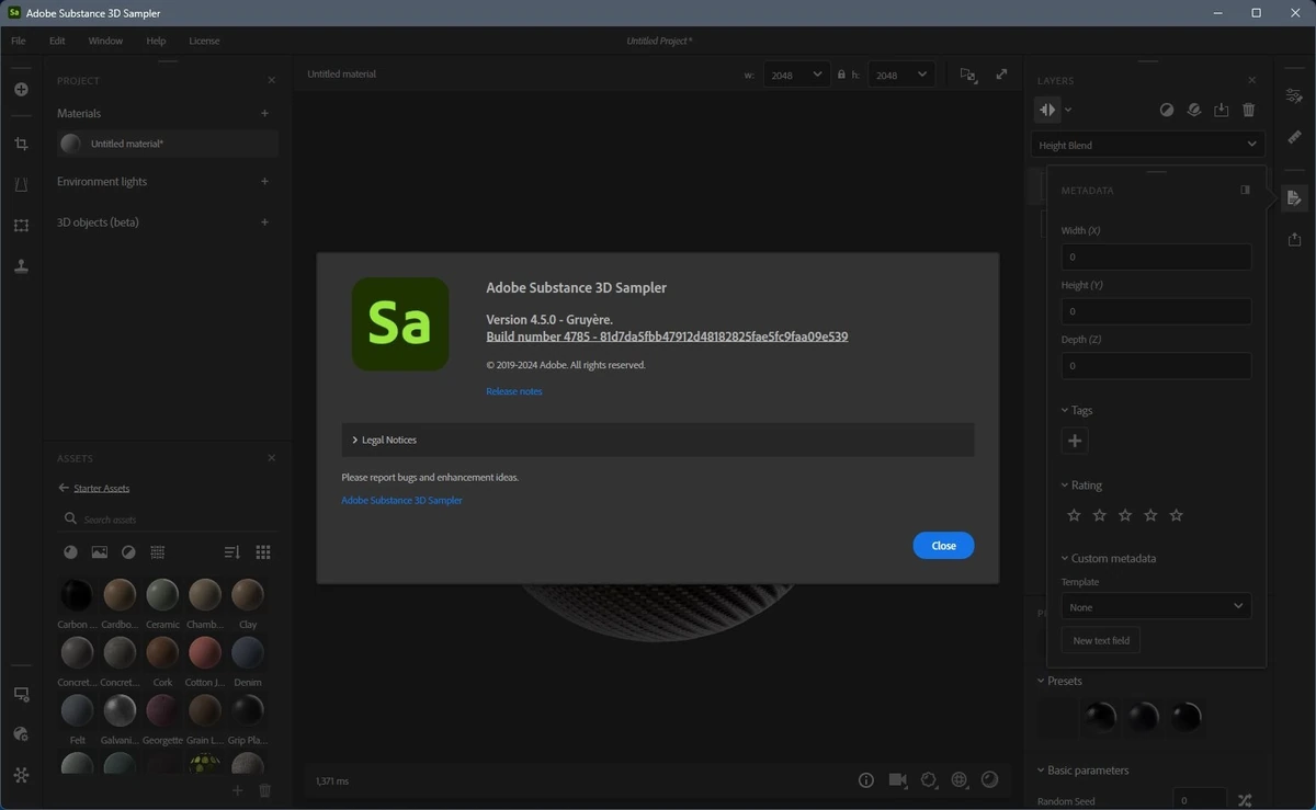Adobe Substance 3D Sampler 2024 4.5.0 (x64) Portable by 7997 — изображение 1
