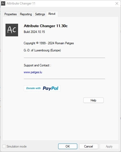 Изменение атрибутов файлов Attribute Changer 11.30c + Portable — изображение 1