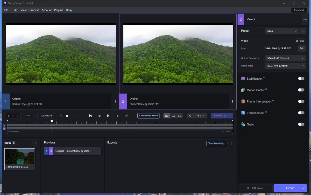 Изменение качества видео Topaz Video AI 4.1.2 Repack + Portable by elchupacabra — изображение 1