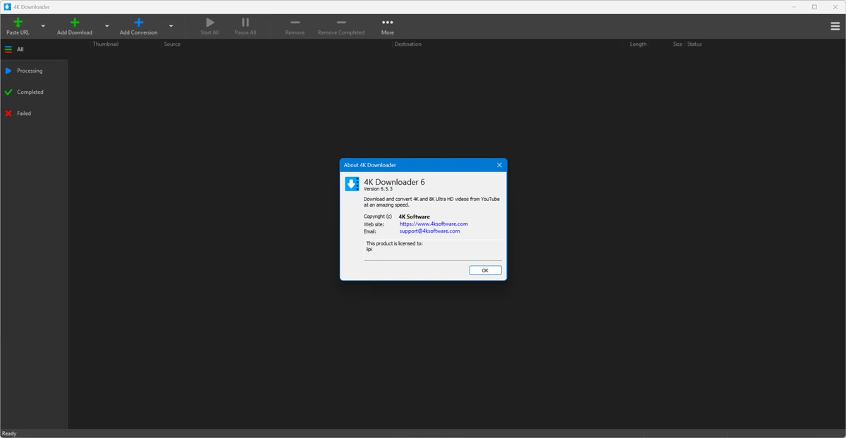 Качественный видеозагрузчик 4K Downloader 6.5.3 — изображение 1