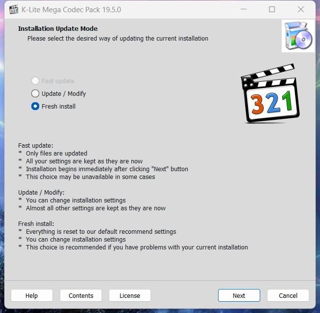 Кодеки для Windows K-Lite Codec Pack 19.5.0 Mega/Full/Standard/Basic — изображение 1