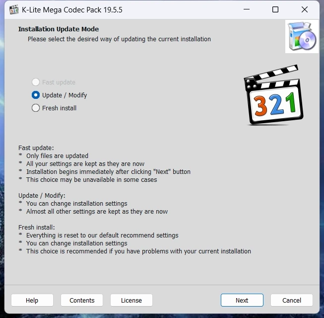 Кодеки для Windows K-Lite Codec Pack 19.5.5 Mega/Full/Standard/Basic — изображение 1