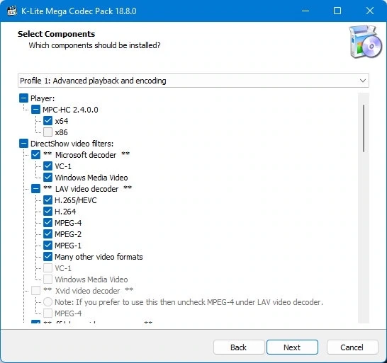 Кодеки и фильтры мультимедиа K-Lite Codec Pack 18.8.0 Mega/Full/Standard/Basic — изображение 1