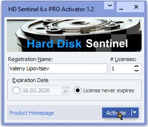 Контроль состояния жестких дисков Hard Disk Sentinel PRO 6.40 Build 13782 + Portable — изображение 1